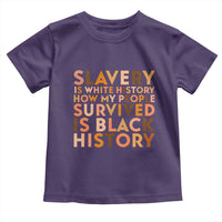 Black History Melanin Toddler T Shirt Slavery Is White History How My People Survived Is Black History - Wonder Print Shop