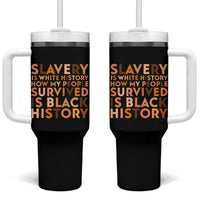 Black History Melanin Tumbler With Handle Slavery Is White History How My People Survived Is Black History - Wonder Print Shop