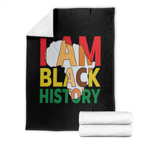 Black History Month African American Throw Blanket I Am Black History - Wonder Print Shop