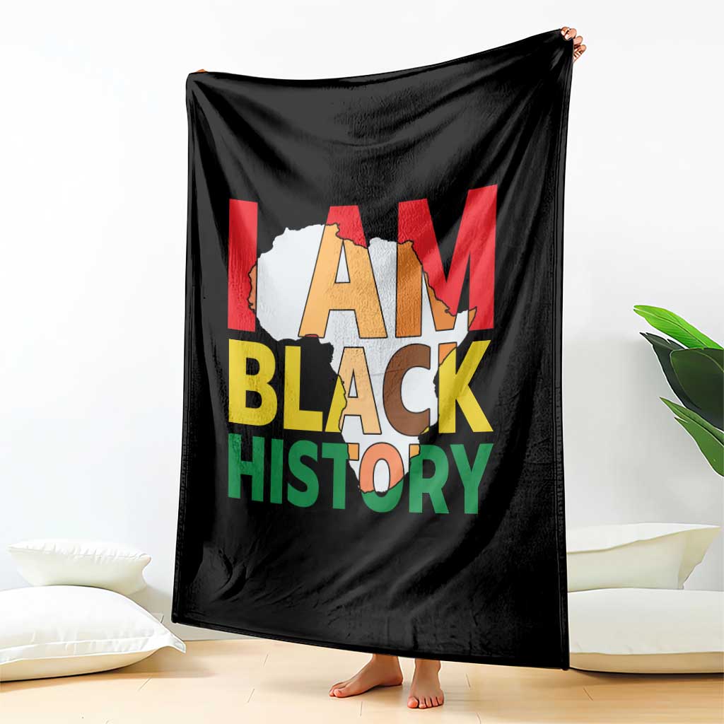 Black History Month African American Throw Blanket I Am Black History - Wonder Print Shop
