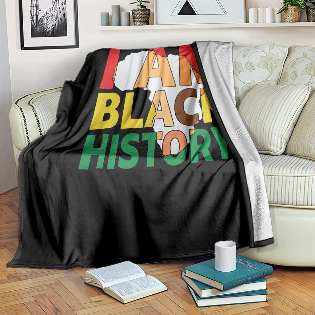 Black History Month African American Throw Blanket I Am Black History - Wonder Print Shop