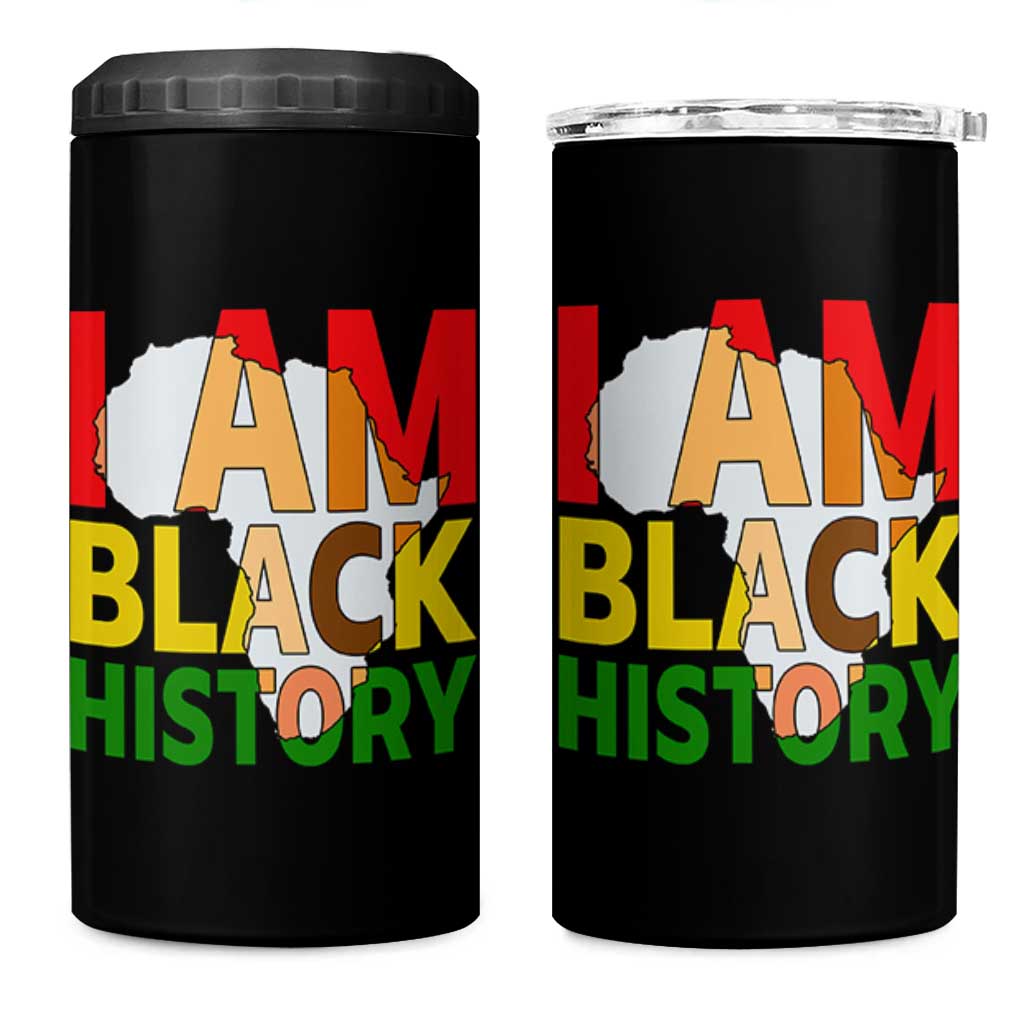 Black History Month African American 4 in 1 Can Cooler Tumbler I Am Black History - Wonder Print Shop