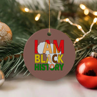 Black History Month African American Ceramic Ornament I Am Black History - Wonder Print Shop