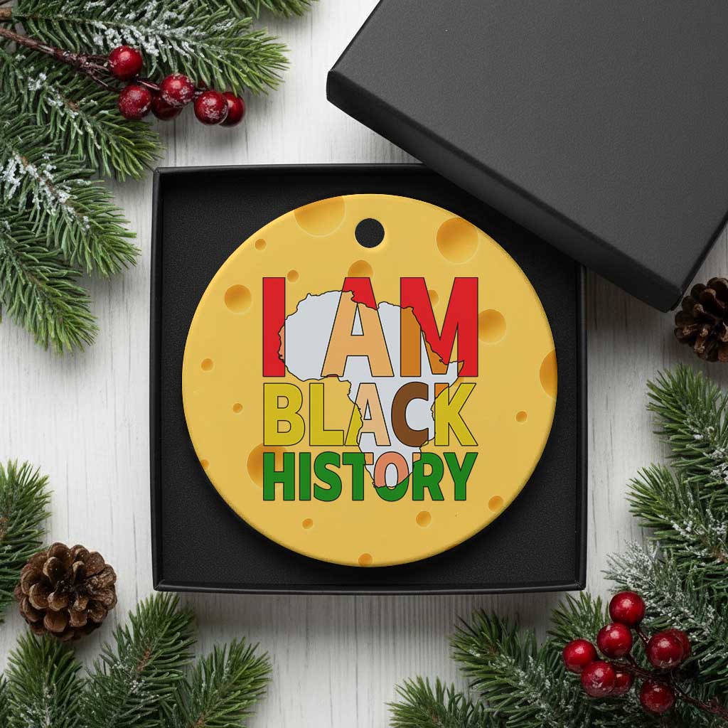 Black History Month African American Ceramic Ornament I Am Black History - Wonder Print Shop