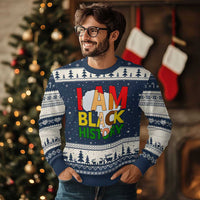 Black History Month African American Ugly Christmas Sweater I Am Black History - Wonder Print Shop