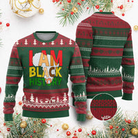 Black History Month African American Ugly Christmas Sweater I Am Black History - Wonder Print Shop