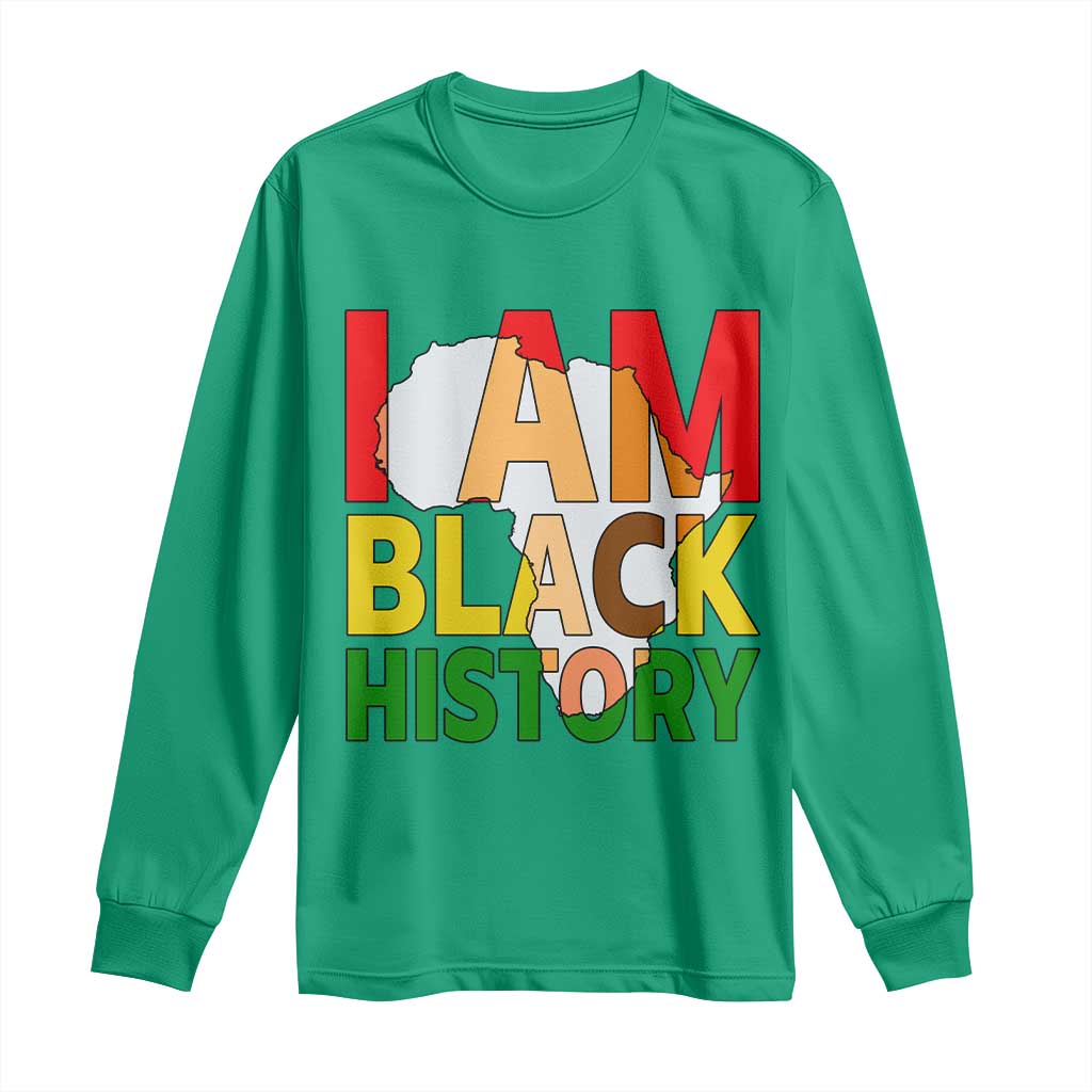 Black History Month African American Long Sleeve Shirt I Am Black History - Wonder Print Shop
