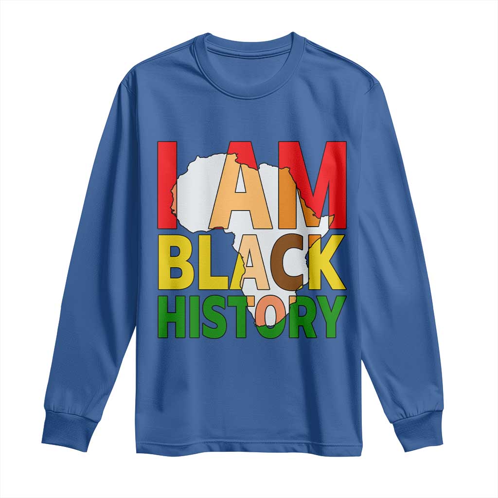 Black History Month African American Long Sleeve Shirt I Am Black History - Wonder Print Shop