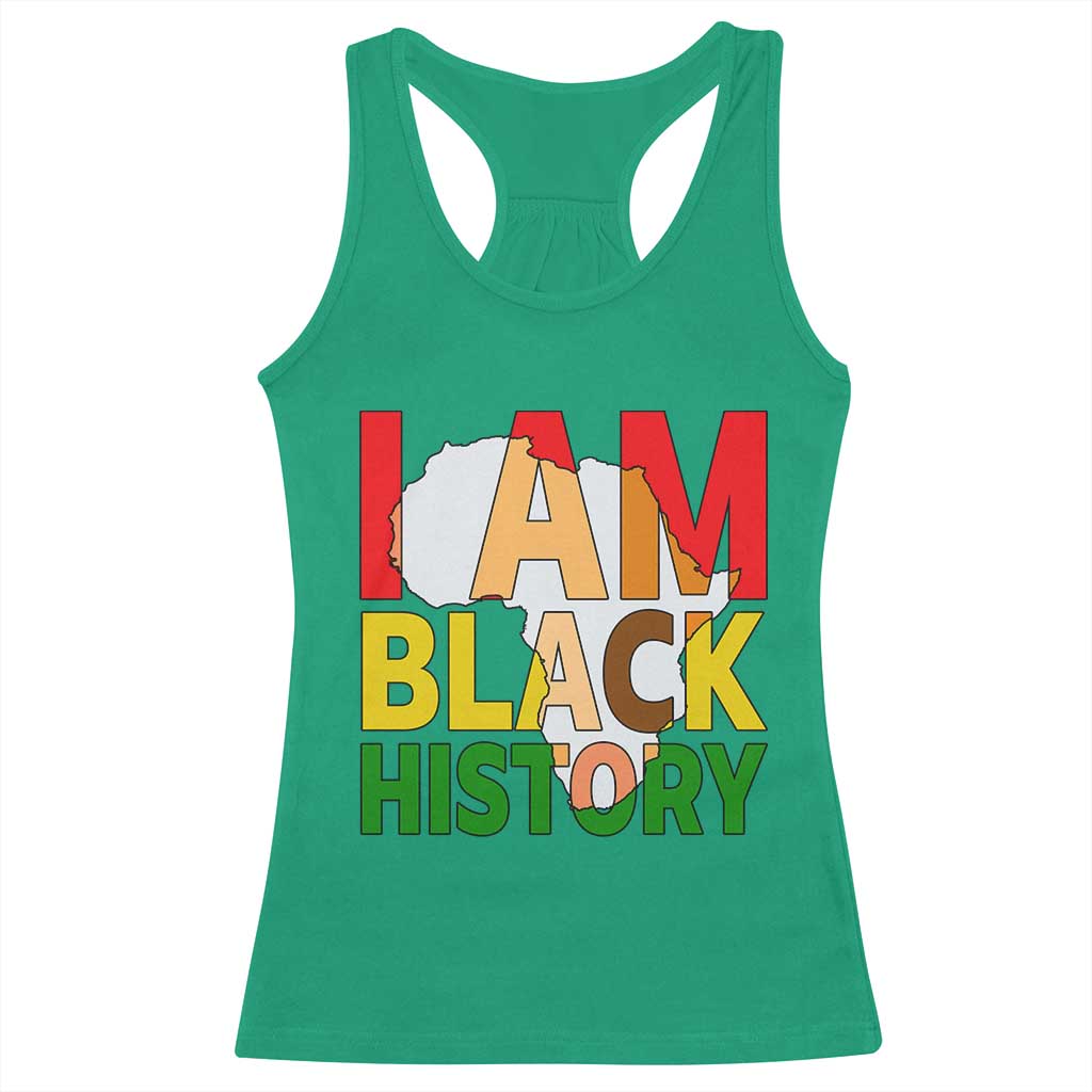 Black History Month African American Racerback Tank Top I Am Black History - Wonder Print Shop