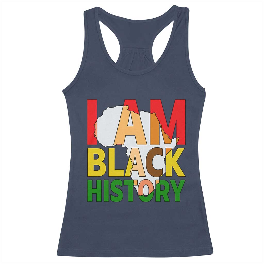 Black History Month African American Racerback Tank Top I Am Black History - Wonder Print Shop