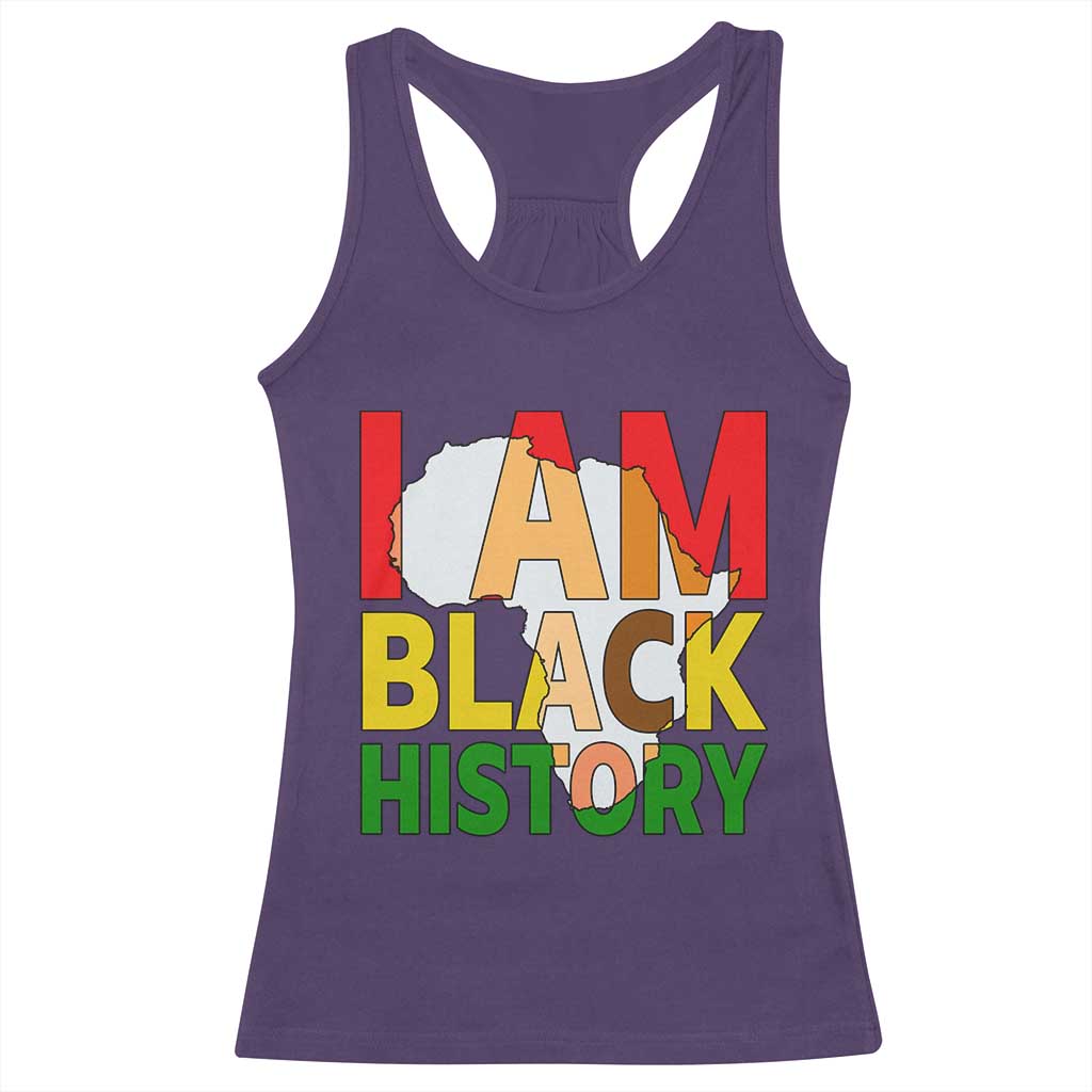 Black History Month African American Racerback Tank Top I Am Black History - Wonder Print Shop
