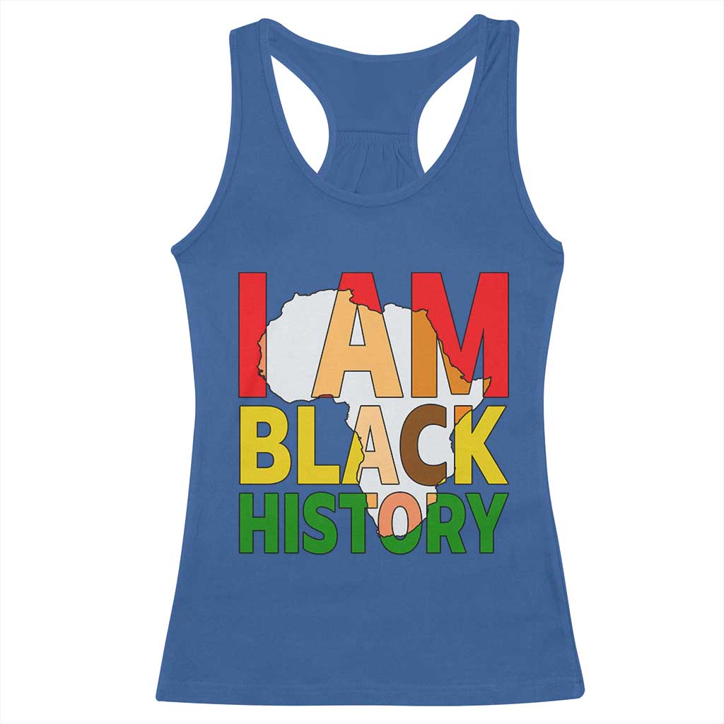 Black History Month African American Racerback Tank Top I Am Black History - Wonder Print Shop
