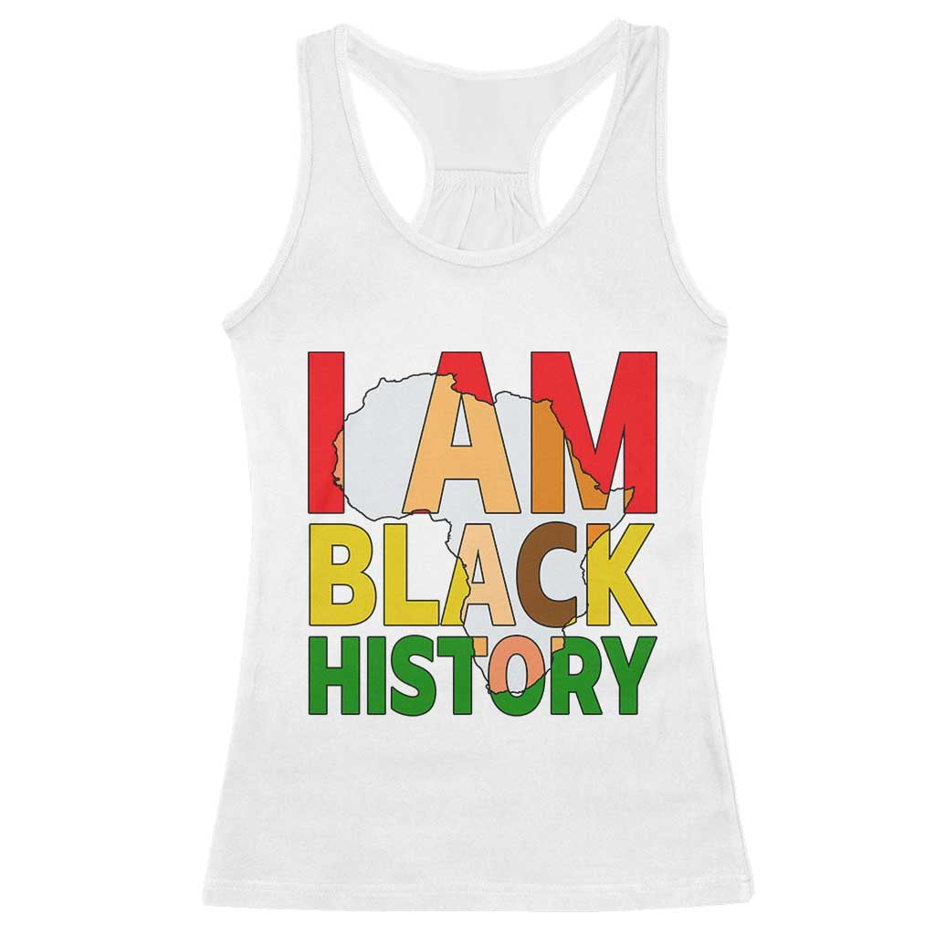 Black History Month African American Racerback Tank Top I Am Black History - Wonder Print Shop