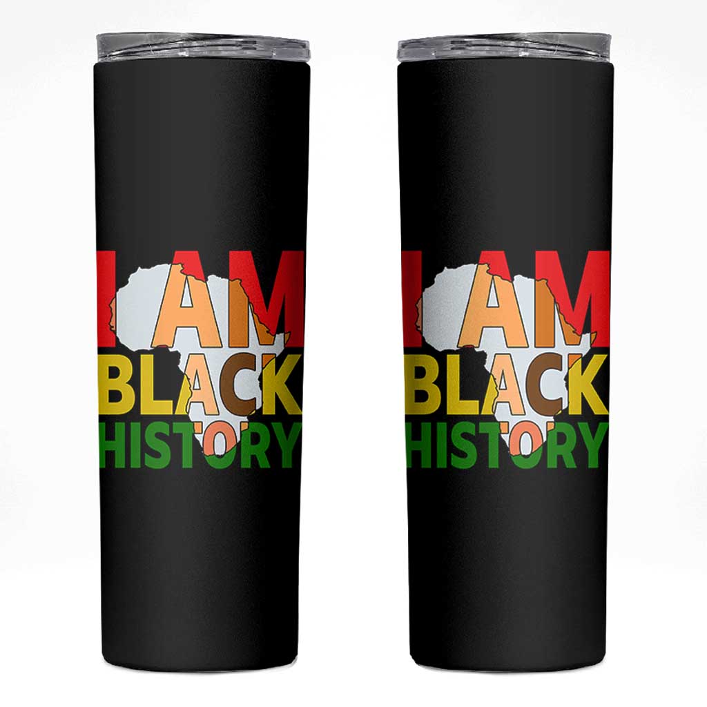 Black History Month African American Skinny Tumbler I Am Black History - Wonder Print Shop