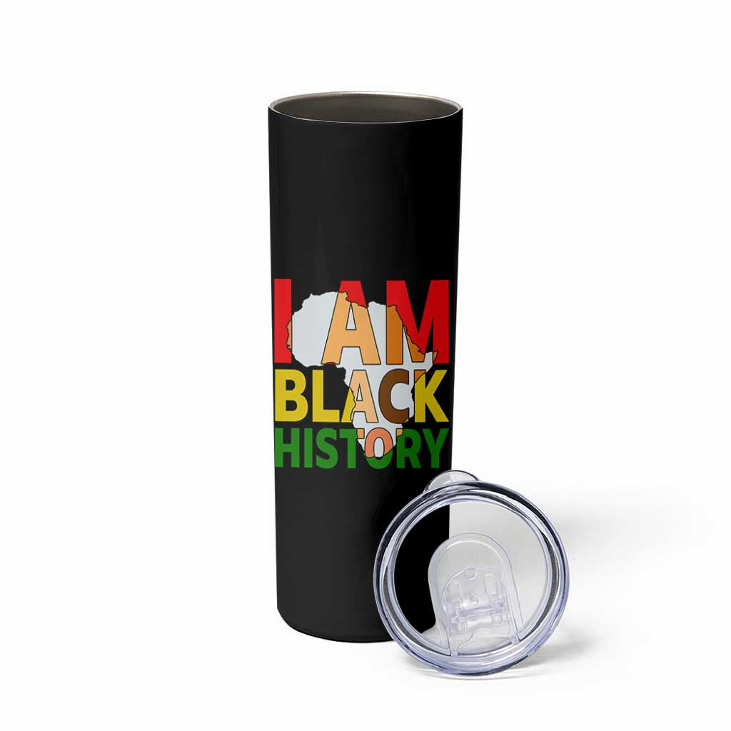 Black History Month African American Skinny Tumbler I Am Black History - Wonder Print Shop