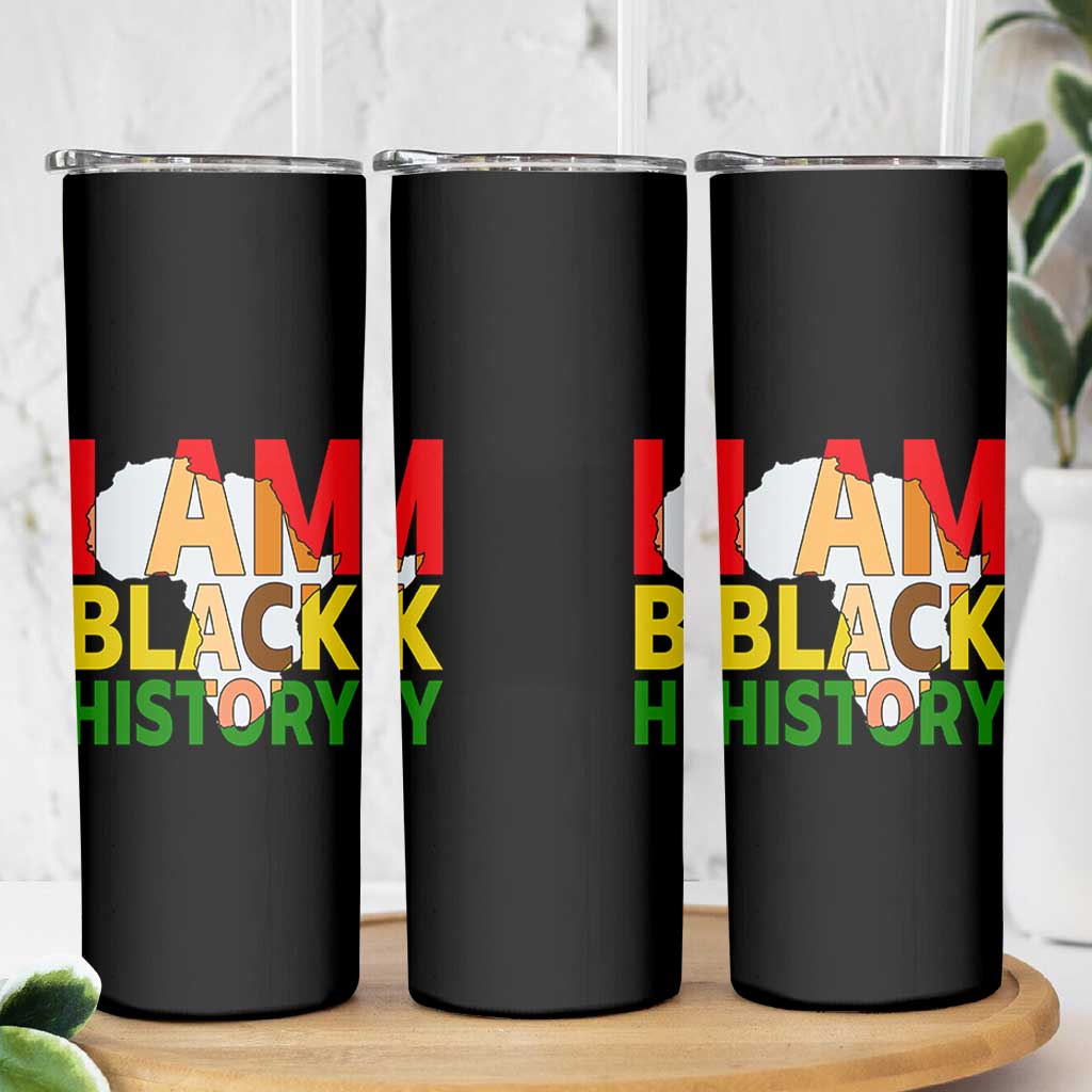 Black History Month African American Skinny Tumbler I Am Black History - Wonder Print Shop