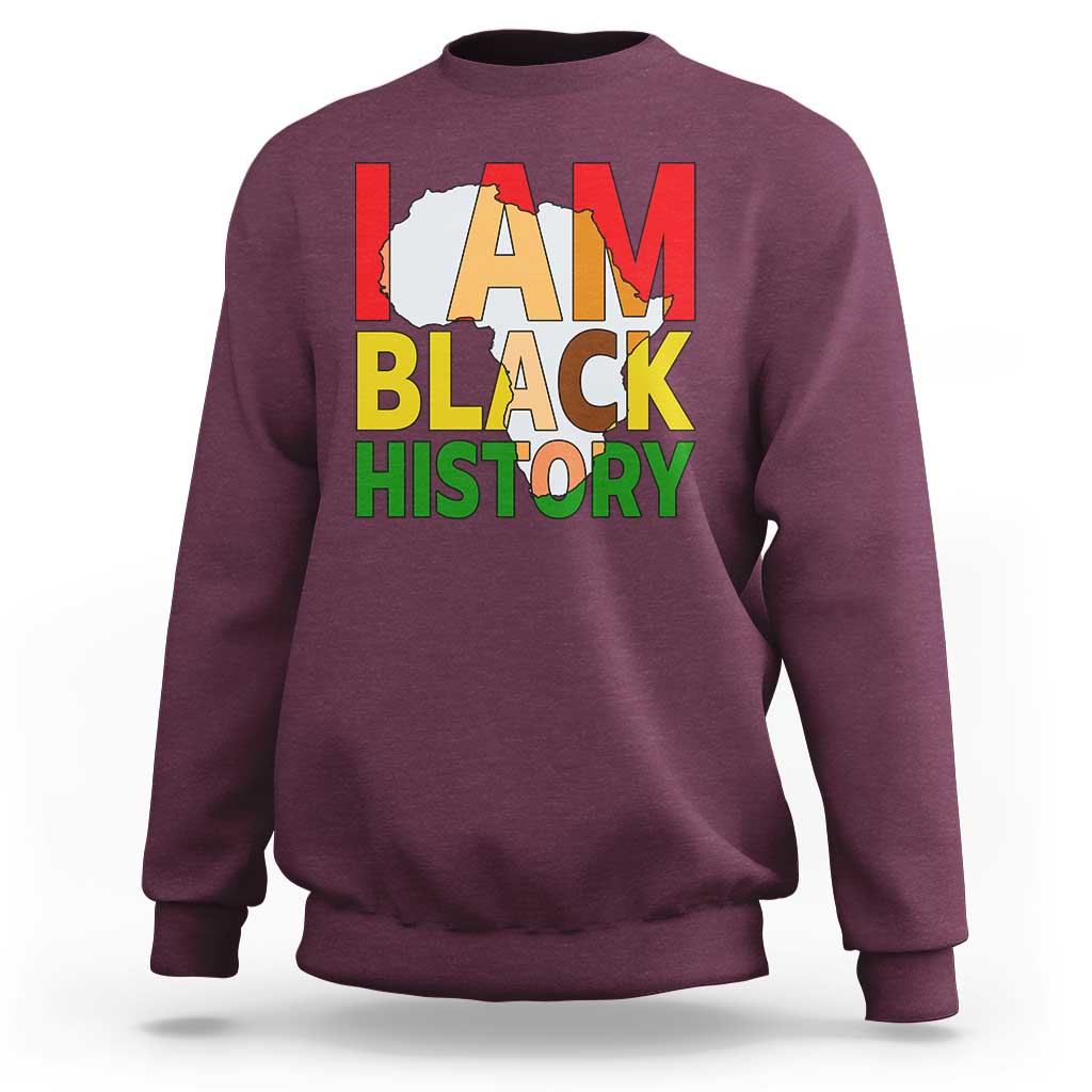 Black History Month African American Sweatshirt I Am Black History - Wonder Print Shop