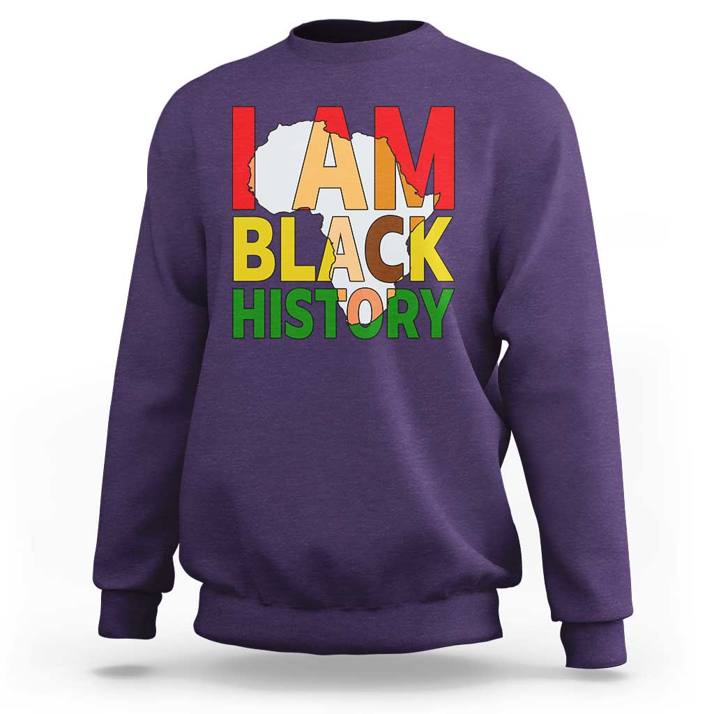 Black History Month African American Sweatshirt I Am Black History - Wonder Print Shop