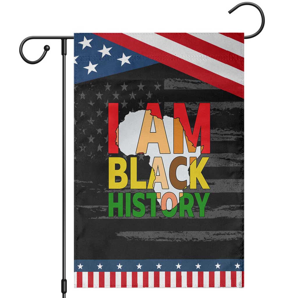 Black History Month African American Garden Flag I Am Black History
