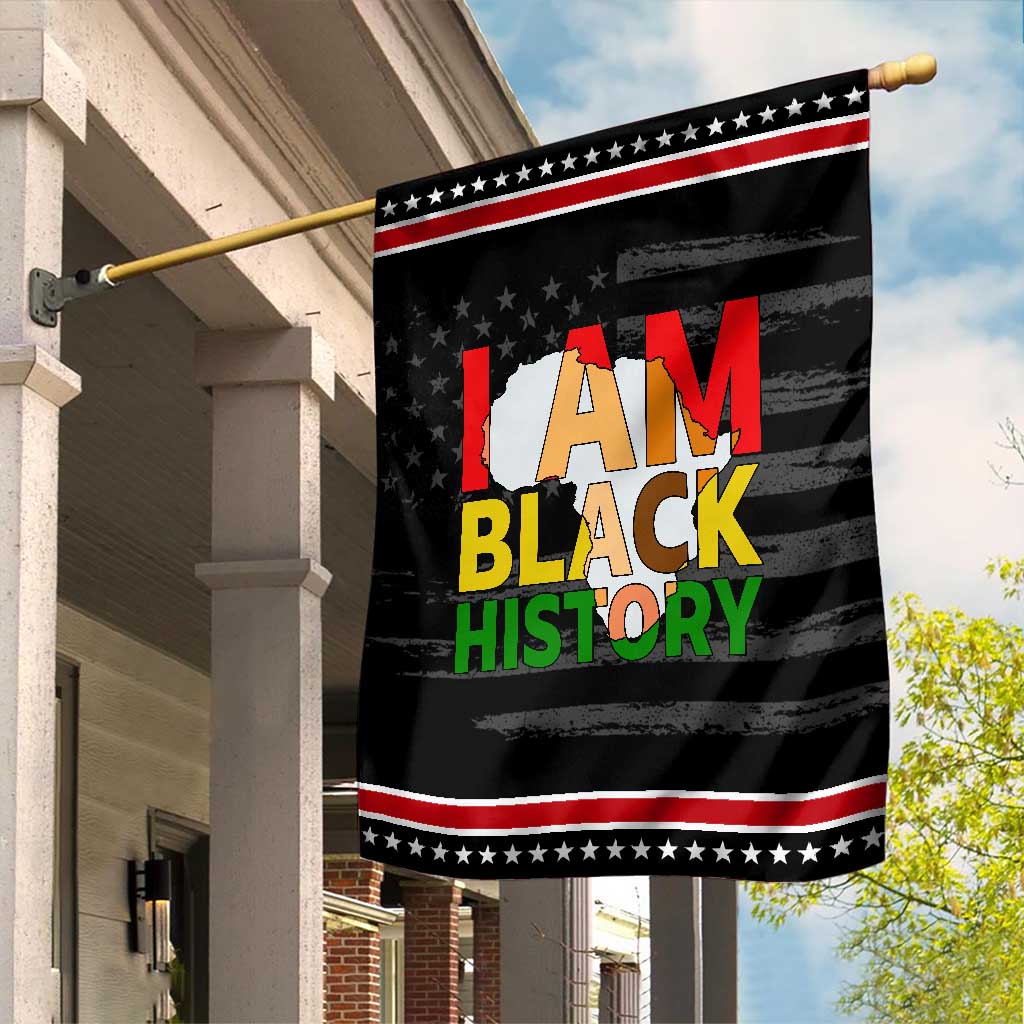 Black History Month African American Garden Flag I Am Black History