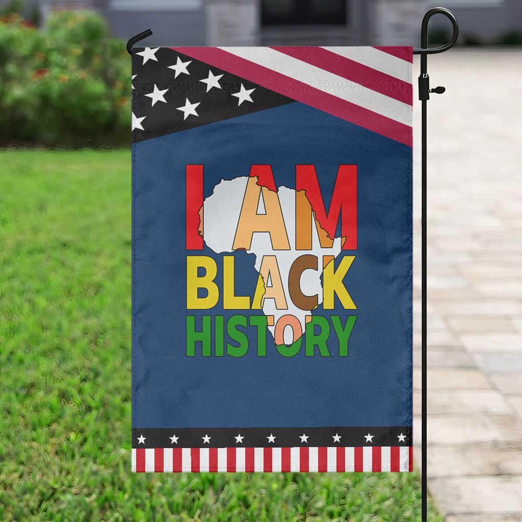 Black History Month African American Garden Flag I Am Black History