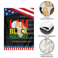 Black History Month African American Garden Flag I Am Black History