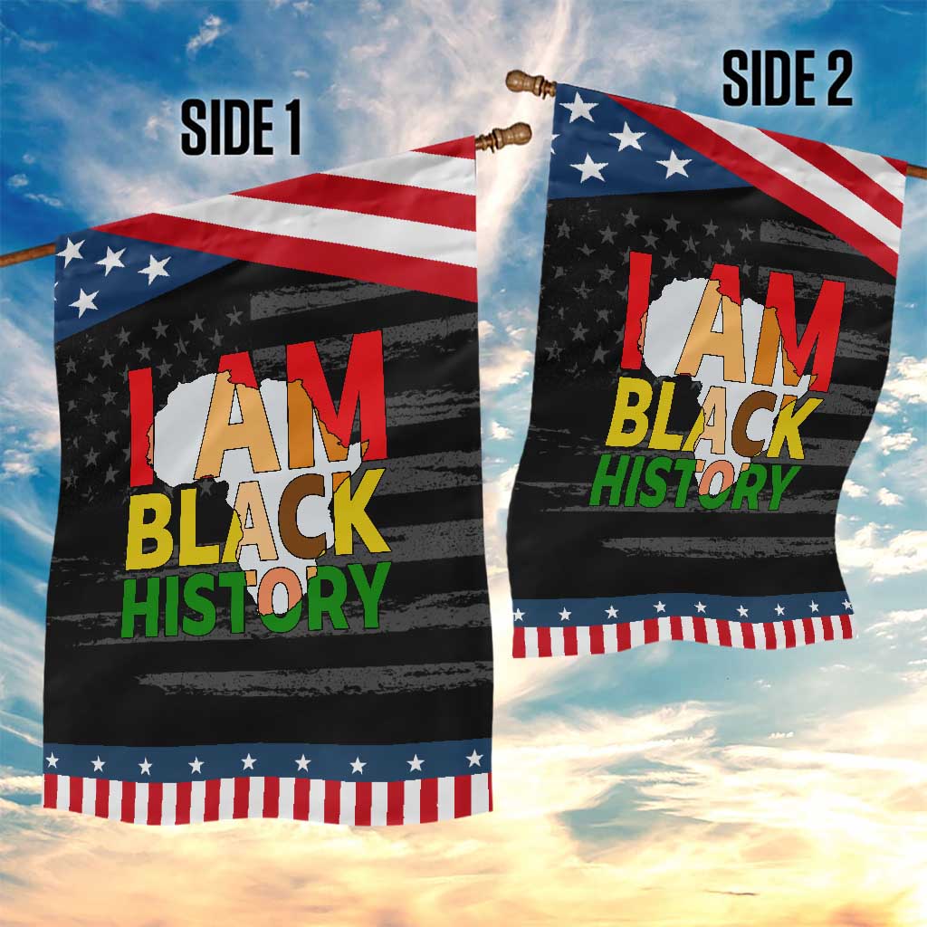 Black History Month African American Garden Flag I Am Black History