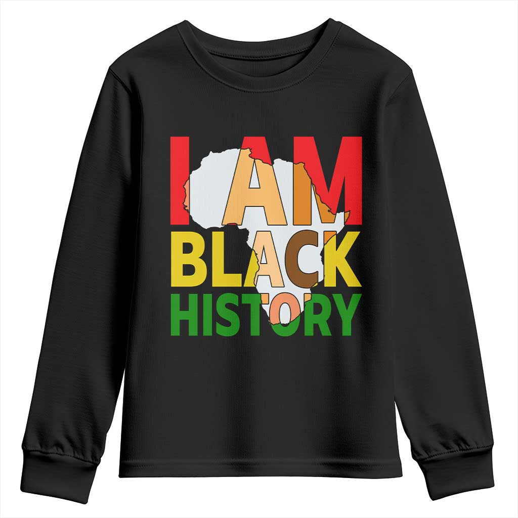 Black History Month African American Youth Sweatshirt I Am Black History - Wonder Print Shop