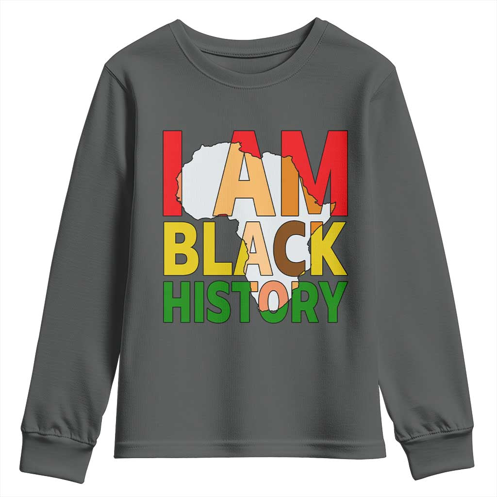 Black History Month African American Youth Sweatshirt I Am Black History - Wonder Print Shop