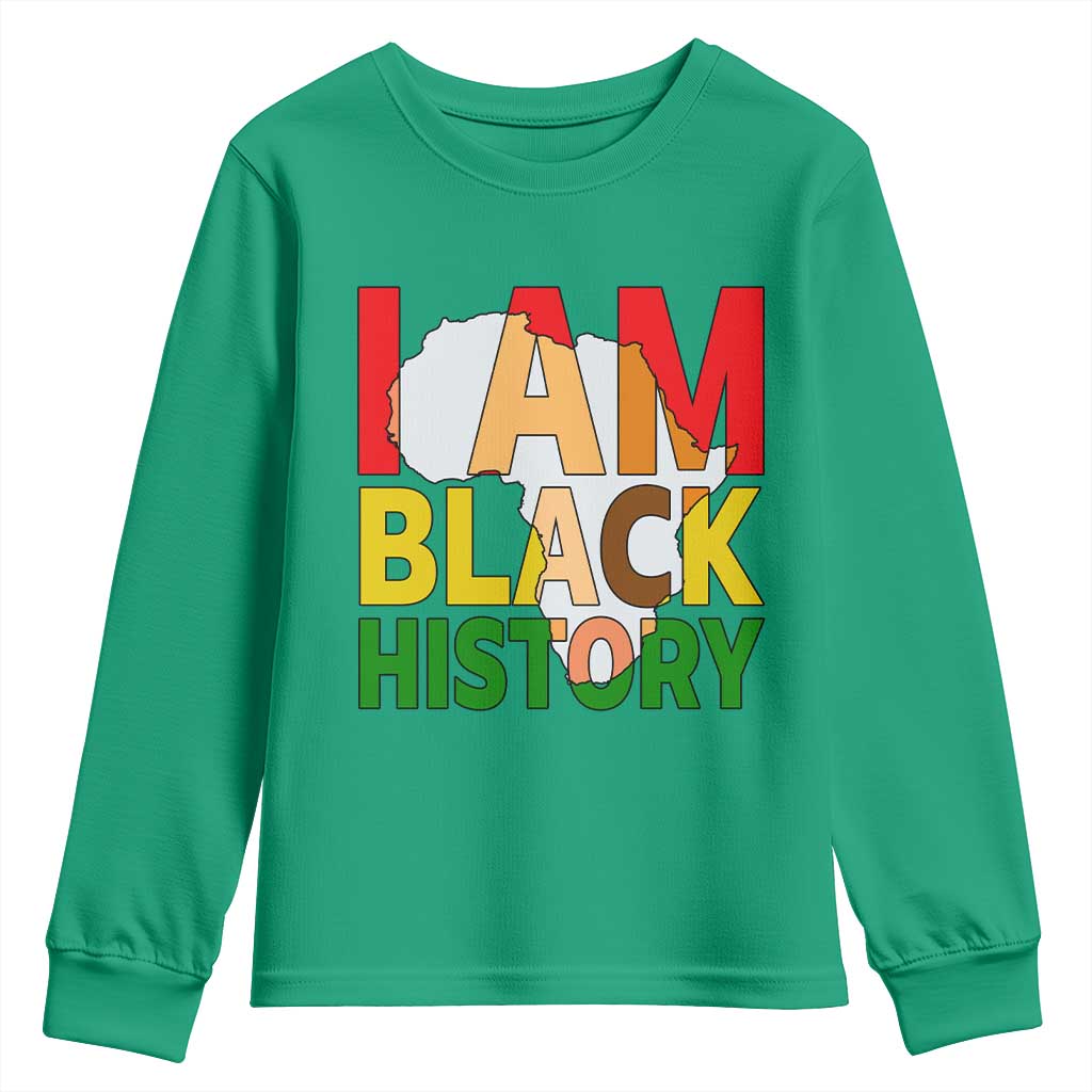 Black History Month African American Youth Sweatshirt I Am Black History - Wonder Print Shop