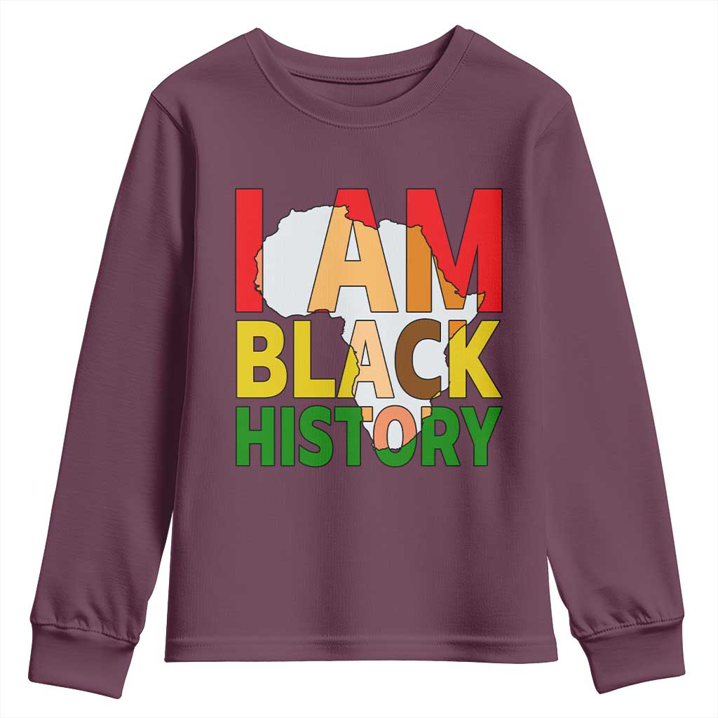 Black History Month African American Youth Sweatshirt I Am Black History - Wonder Print Shop