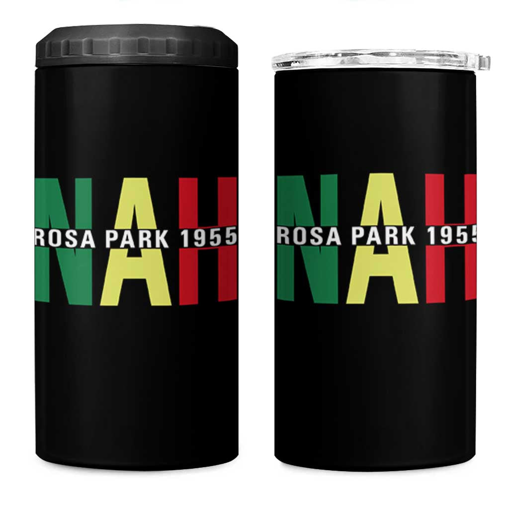 Nah Rosa Parks Quote 4 in 1 Can Cooler Tumbler Black Movement Protest - Wonder Print Shop