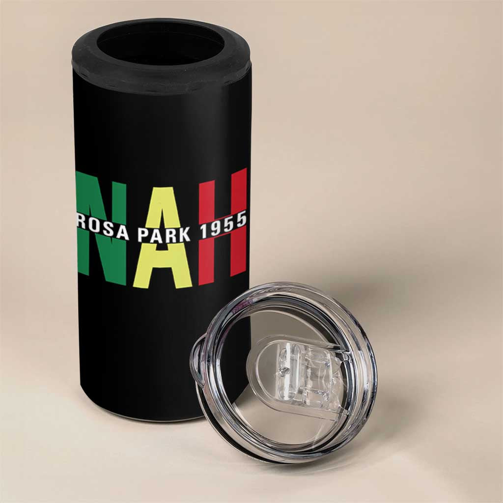 Nah Rosa Parks Quote 4 in 1 Can Cooler Tumbler Black Movement Protest - Wonder Print Shop