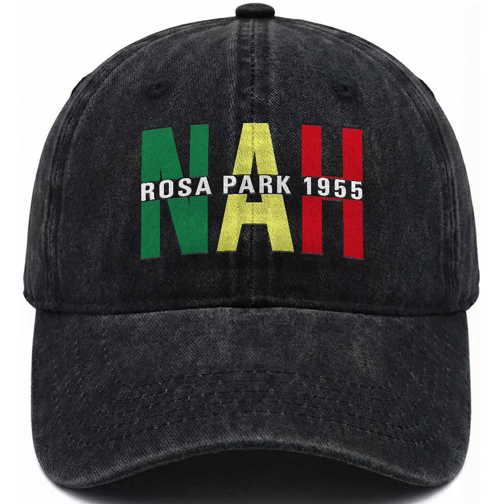 Nah Rosa Parks Quote Washed Cotton Baseball Cap Black Movement Protest