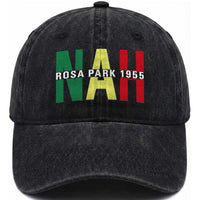 Nah Rosa Parks Quote Washed Cotton Baseball Cap Black Movement Protest