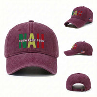 Nah Rosa Parks Quote Washed Cotton Baseball Cap Black Movement Protest