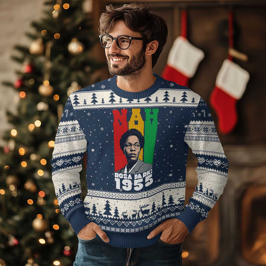Nah Rosa Parks Quote Ugly Christmas Sweater Civil Rights African American - Wonder Print Shop
