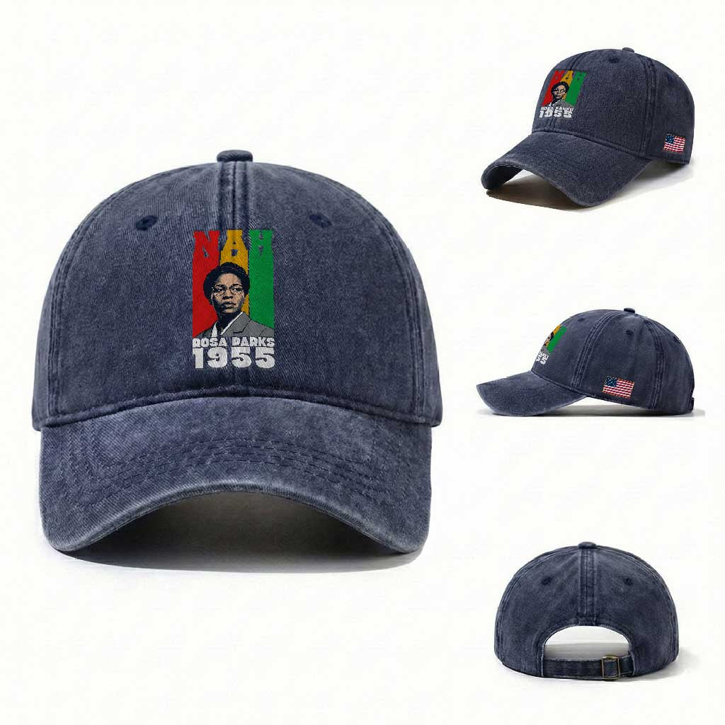 Nah Rosa Parks Quote Washed Cotton Baseball Cap Civil Rights African American