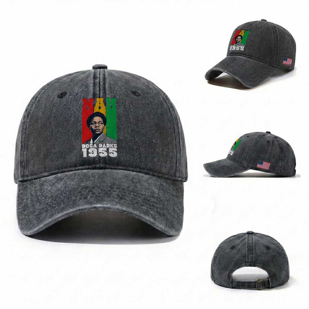 Nah Rosa Parks Quote Washed Cotton Baseball Cap Civil Rights African American