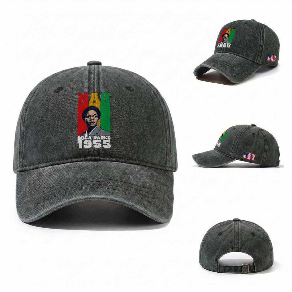 Nah Rosa Parks Quote Washed Cotton Baseball Cap Civil Rights African American