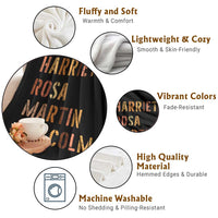Black History Leaders Throw Blanket Harriet Rosa Martin Malcolm - Wonder Print Shop