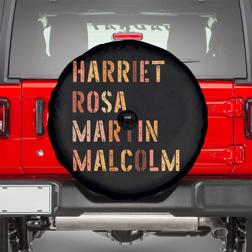 Black History Leaders Spare Tire Cover Harriet Rosa Martin Malcolm - Wonder Print Shop