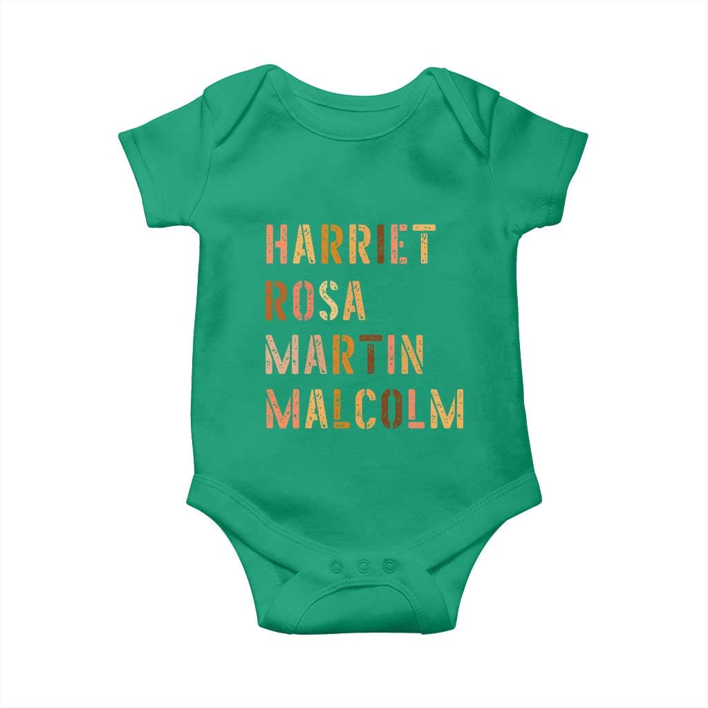 Black History Leaders Baby Onesie Harriet Rosa Martin Malcolm - Wonder Print Shop