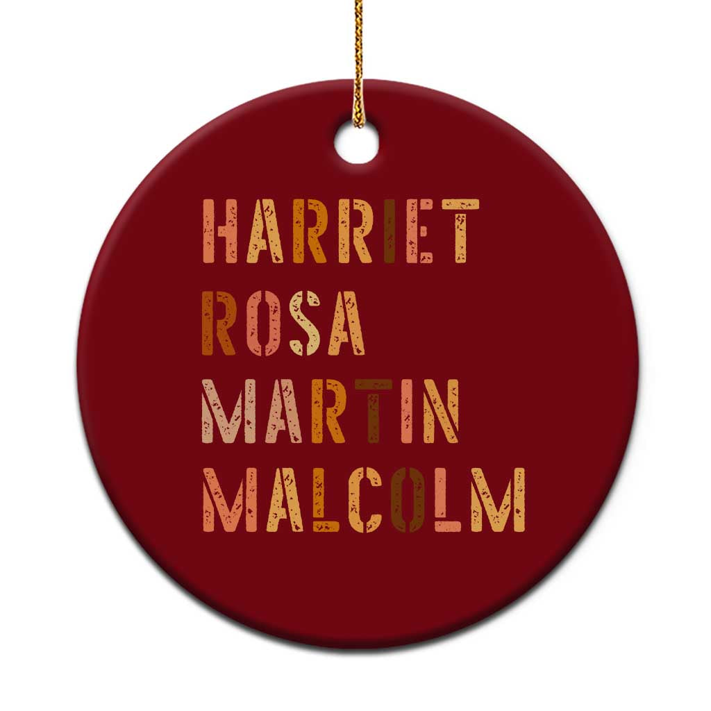 Black History Leaders Ceramic Ornament Harriet Rosa Martin Malcolm - Wonder Print Shop