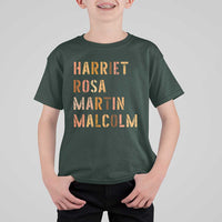 Black History Leaders T Shirt For Kid Harriet Rosa Martin Malcolm - Wonder Print Shop