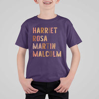 Black History Leaders T Shirt For Kid Harriet Rosa Martin Malcolm - Wonder Print Shop