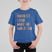 Black History Leaders T Shirt For Kid Harriet Rosa Martin Malcolm - Wonder Print Shop