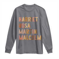 Black History Leaders Long Sleeve Shirt Harriet Rosa Martin Malcolm - Wonder Print Shop