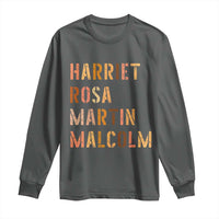 Black History Leaders Long Sleeve Shirt Harriet Rosa Martin Malcolm - Wonder Print Shop