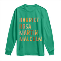 Black History Leaders Long Sleeve Shirt Harriet Rosa Martin Malcolm - Wonder Print Shop